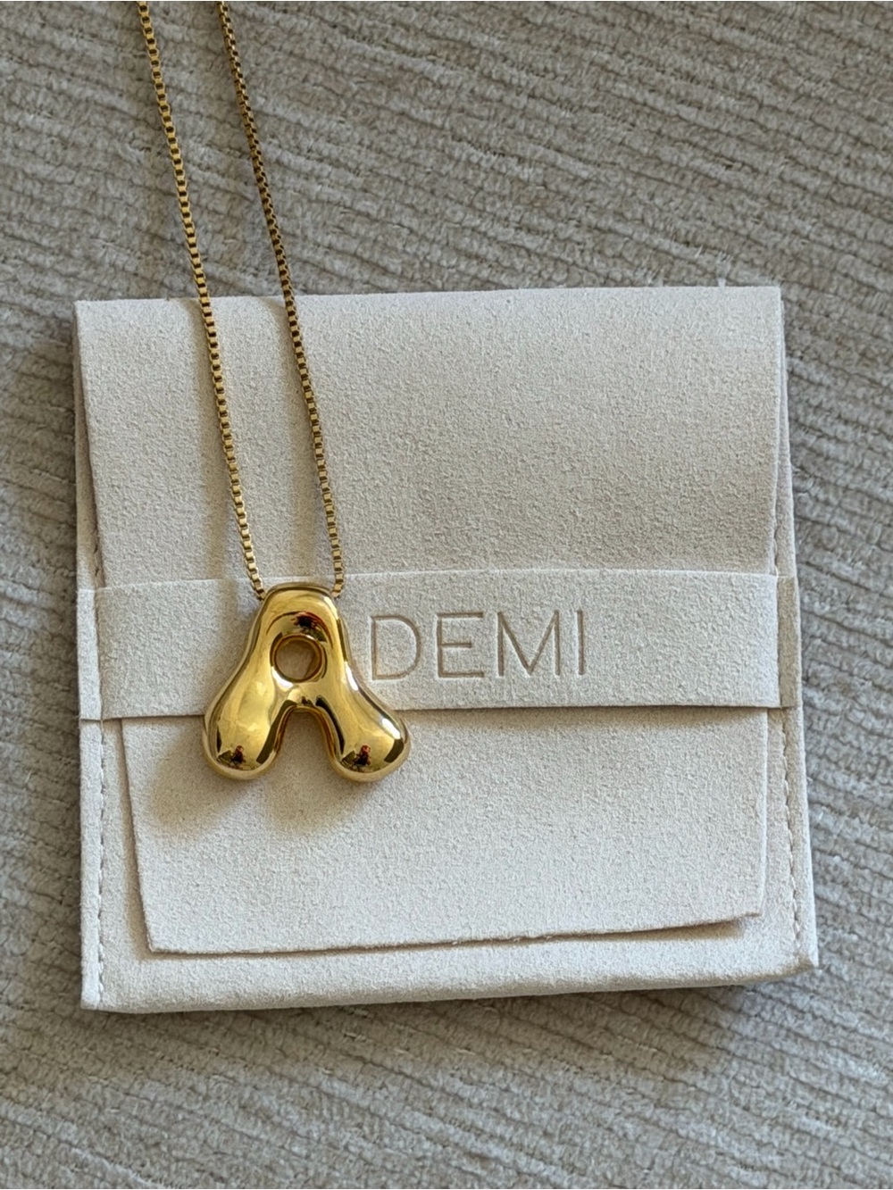 Gold Initial 'A' Pendant Necklace - Gold Letter Charm